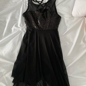 Black Tiered Ruffled Halter Sundress